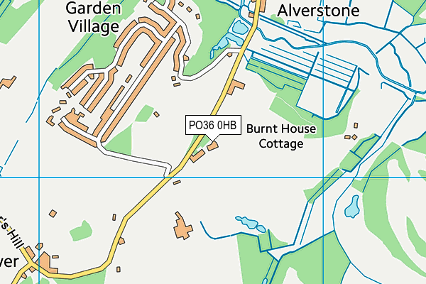 PO36 0HB map - OS VectorMap District (Ordnance Survey)