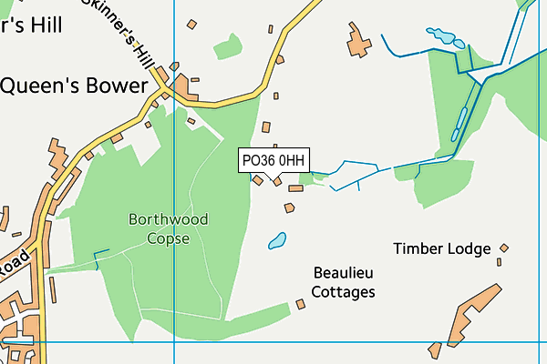 PO36 0HH map - OS VectorMap District (Ordnance Survey) PO36 0HH map - OS VectorMap District (Ordnance Survey)