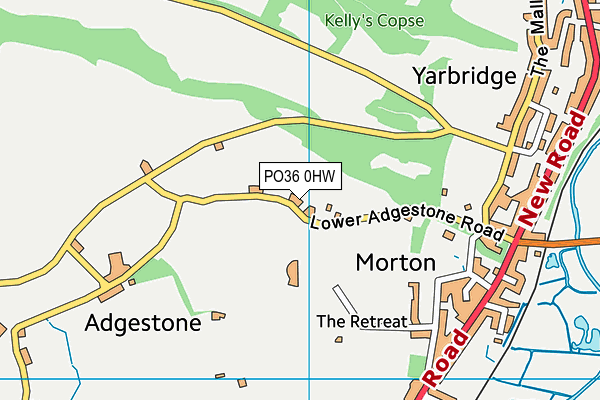 PO36 0HW map - OS VectorMap District (Ordnance Survey) PO36 0HW map - OS VectorMap District (Ordnance Survey)