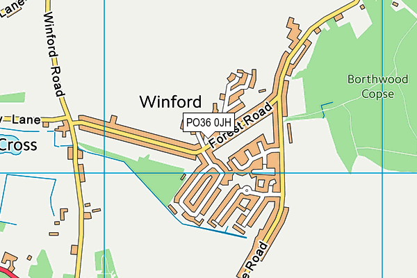 PO36 0JH map - OS VectorMap District (Ordnance Survey) PO36 0JH map - OS VectorMap District (Ordnance Survey)