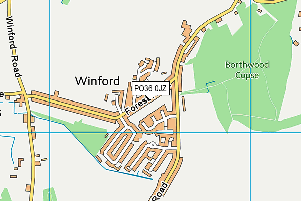 PO36 0JZ map - OS VectorMap District (Ordnance Survey) PO36 0JZ map - OS VectorMap District (Ordnance Survey)