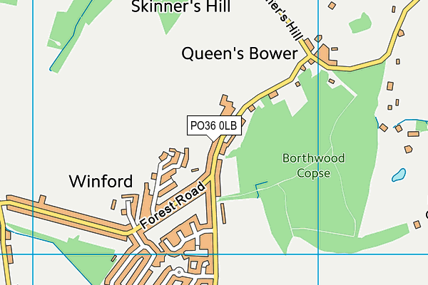 PO36 0LB map - OS VectorMap District (Ordnance Survey) PO36 0LB map - OS VectorMap District (Ordnance Survey)