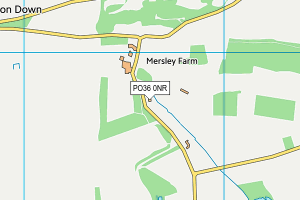 PO36 0NR map - OS VectorMap District (Ordnance Survey) PO36 0NR map - OS VectorMap District (Ordnance Survey)