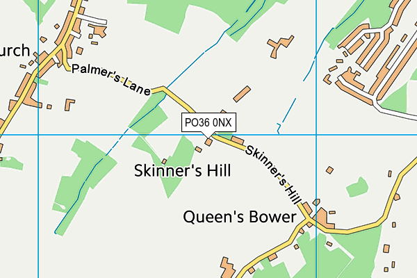 PO36 0NX map - OS VectorMap District (Ordnance Survey) PO36 0NX map - OS VectorMap District (Ordnance Survey)