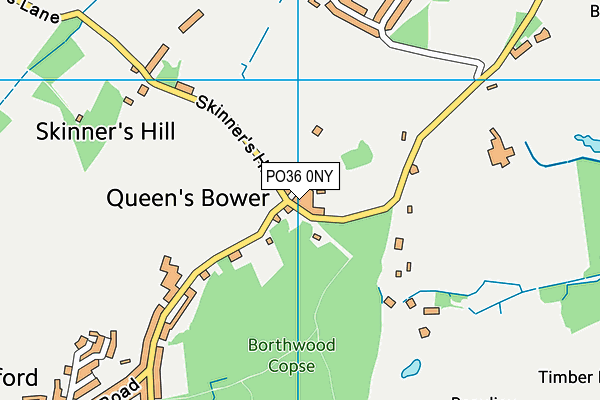 PO36 0NY map - OS VectorMap District (Ordnance Survey) PO36 0NY map - OS VectorMap District (Ordnance Survey)