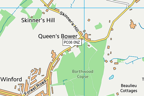 PO36 0NZ map - OS VectorMap District (Ordnance Survey) PO36 0NZ map - OS VectorMap District (Ordnance Survey)