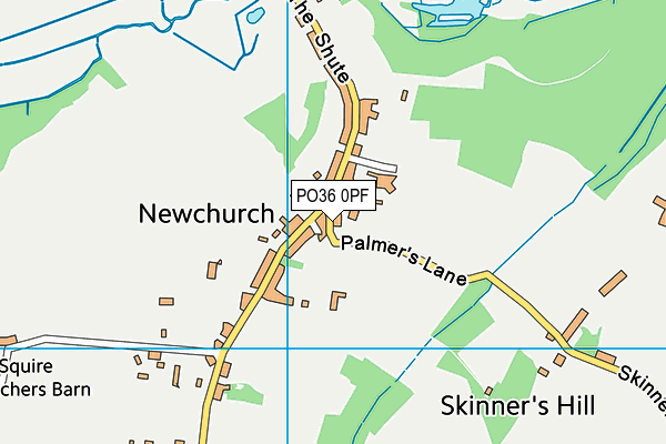 PO36 0PF map - OS VectorMap District (Ordnance Survey) PO36 0PF map - OS VectorMap District (Ordnance Survey)