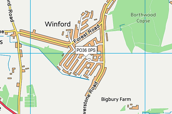 PO36 0PS map - OS VectorMap District (Ordnance Survey) PO36 0PS map - OS VectorMap District (Ordnance Survey)