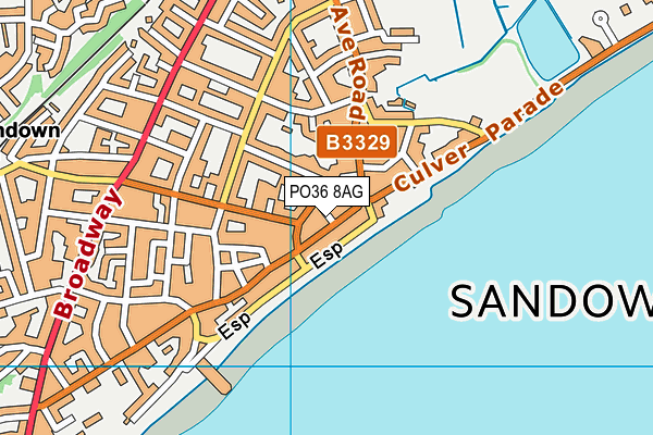 PO36 8AG map - OS VectorMap District (Ordnance Survey) PO36 8AG map - OS VectorMap District (Ordnance Survey)