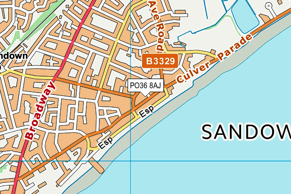 PO36 8AJ map - OS VectorMap District (Ordnance Survey) PO36 8AJ map - OS VectorMap District (Ordnance Survey)