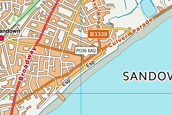 PO36 8AQ map - OS VectorMap District (Ordnance Survey) PO36 8AQ map - OS VectorMap District (Ordnance Survey)