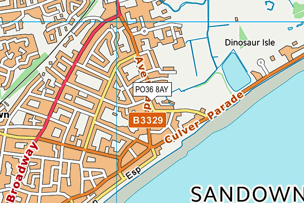 PO36 8AY map - OS VectorMap District (Ordnance Survey) PO36 8AY map - OS VectorMap District (Ordnance Survey)