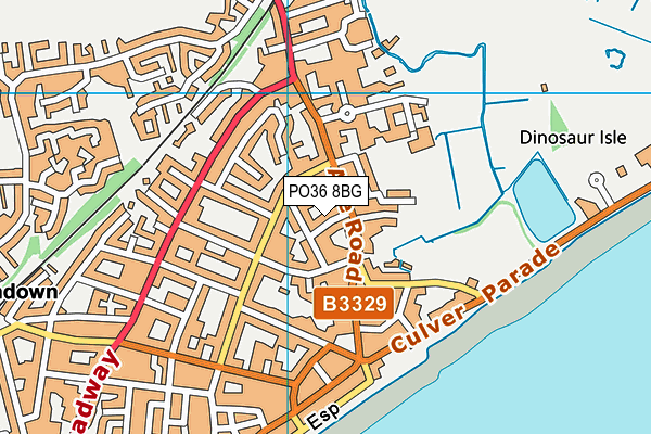 PO36 8BG map - OS VectorMap District (Ordnance Survey) PO36 8BG map - OS VectorMap District (Ordnance Survey)