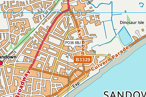 PO36 8BJ map - OS VectorMap District (Ordnance Survey) PO36 8BJ map - OS VectorMap District (Ordnance Survey)