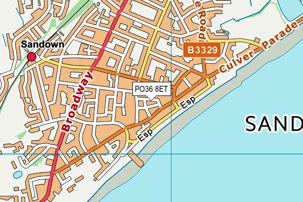 PO36 8ET map - OS VectorMap District (Ordnance Survey) PO36 8ET map - OS VectorMap District (Ordnance Survey)