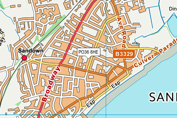 PO36 8HE map - OS VectorMap District (Ordnance Survey) PO36 8HE map - OS VectorMap District (Ordnance Survey)