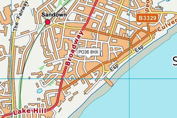 PO36 8HX map - OS VectorMap District (Ordnance Survey) PO36 8HX map - OS VectorMap District (Ordnance Survey)
