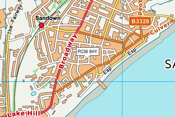 PO36 8HY map - OS VectorMap District (Ordnance Survey) PO36 8HY map - OS VectorMap District (Ordnance Survey)