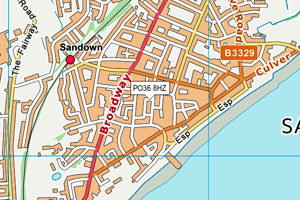 PO36 8HZ map - OS VectorMap District (Ordnance Survey) PO36 8HZ map - OS VectorMap District (Ordnance Survey)