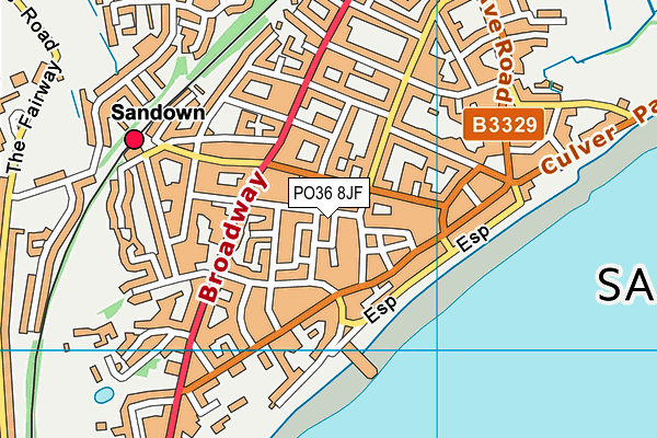 PO36 8JF map - OS VectorMap District (Ordnance Survey) PO36 8JF map - OS VectorMap District (Ordnance Survey)