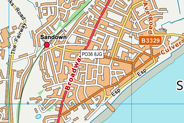 PO36 8JG map - OS VectorMap District (Ordnance Survey) PO36 8JG map - OS VectorMap District (Ordnance Survey)