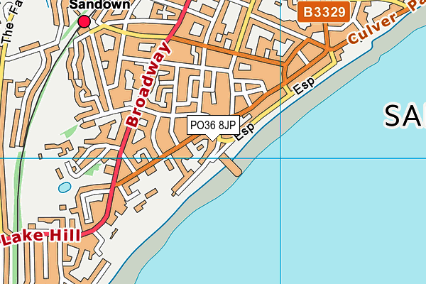 PO36 8JP map - OS VectorMap District (Ordnance Survey) PO36 8JP map - OS VectorMap District (Ordnance Survey)