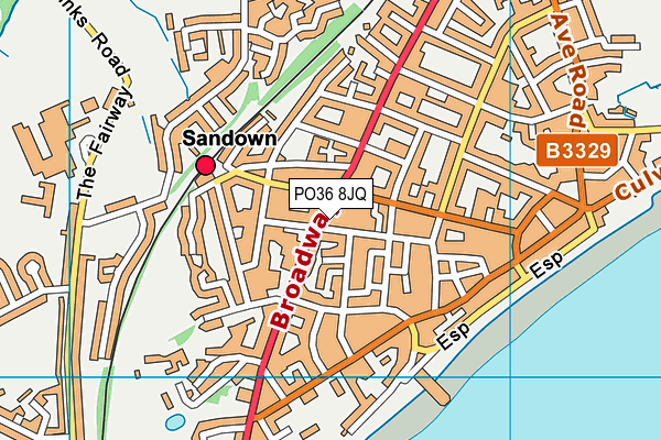 PO36 8JQ map - OS VectorMap District (Ordnance Survey) PO36 8JQ map - OS VectorMap District (Ordnance Survey)