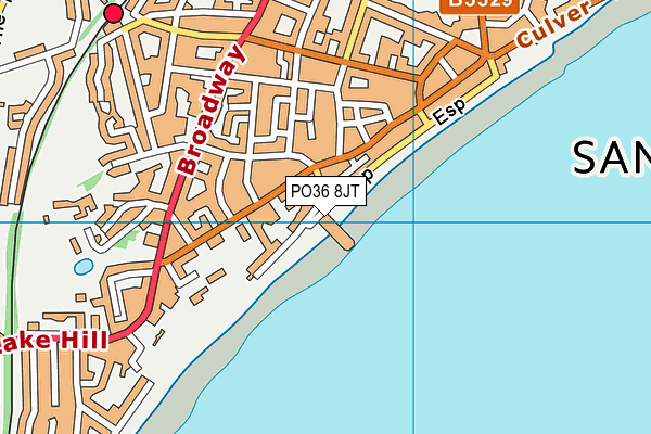 PO36 8JT map - OS VectorMap District (Ordnance Survey) PO36 8JT map - OS VectorMap District (Ordnance Survey)