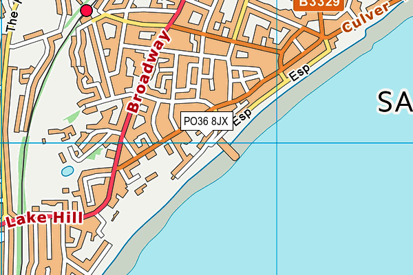 PO36 8JX map - OS VectorMap District (Ordnance Survey) PO36 8JX map - OS VectorMap District (Ordnance Survey)