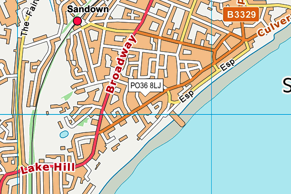 PO36 8LJ map - OS VectorMap District (Ordnance Survey) PO36 8LJ map - OS VectorMap District (Ordnance Survey)