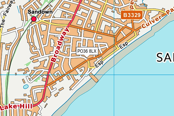PO36 8LX map - OS VectorMap District (Ordnance Survey) PO36 8LX map - OS VectorMap District (Ordnance Survey)