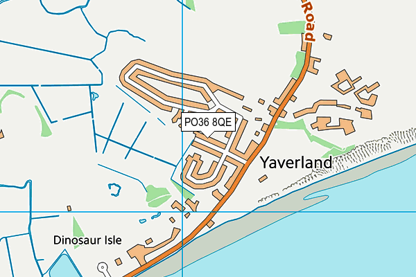 PO36 8QE map - OS VectorMap District (Ordnance Survey) PO36 8QE map - OS VectorMap District (Ordnance Survey)