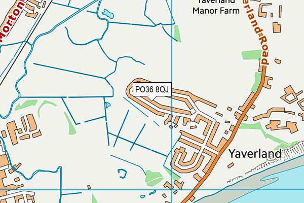 PO36 8QJ map - OS VectorMap District (Ordnance Survey) PO36 8QJ map - OS VectorMap District (Ordnance Survey)