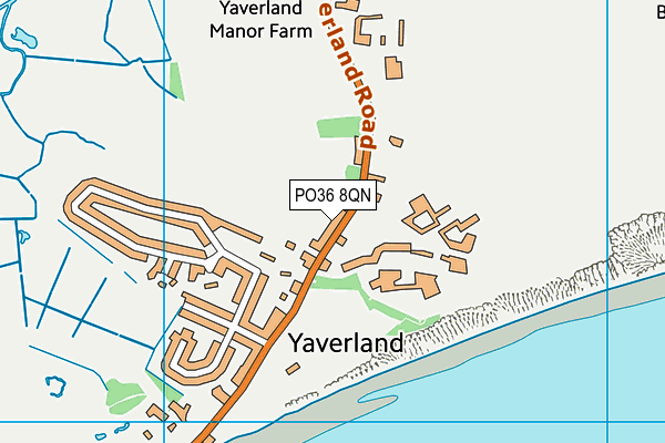 PO36 8QN map - OS VectorMap District (Ordnance Survey) PO36 8QN map - OS VectorMap District (Ordnance Survey)