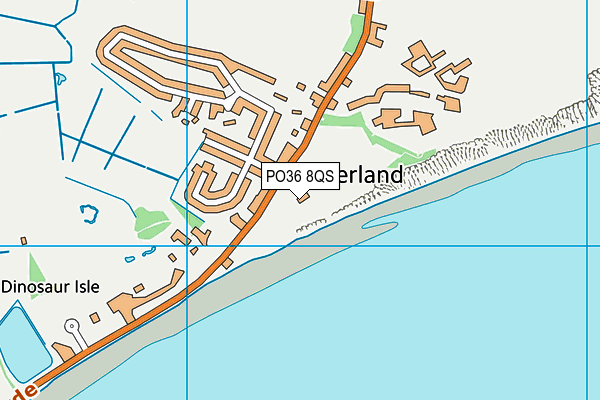 PO36 8QS map - OS VectorMap District (Ordnance Survey) PO36 8QS map - OS VectorMap District (Ordnance Survey)
