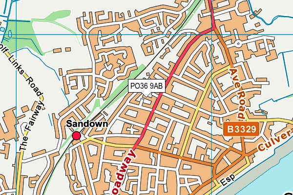 PO36 9AB map - OS VectorMap District (Ordnance Survey) PO36 9AB map - OS VectorMap District (Ordnance Survey)