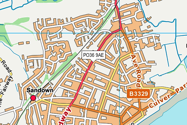 PO36 9AE map - OS VectorMap District (Ordnance Survey) PO36 9AE map - OS VectorMap District (Ordnance Survey)