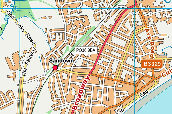 PO36 9BA map - OS VectorMap District (Ordnance Survey) PO36 9BA map - OS VectorMap District (Ordnance Survey)