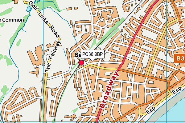 PO36 9BP map - OS VectorMap District (Ordnance Survey) PO36 9BP map - OS VectorMap District (Ordnance Survey)