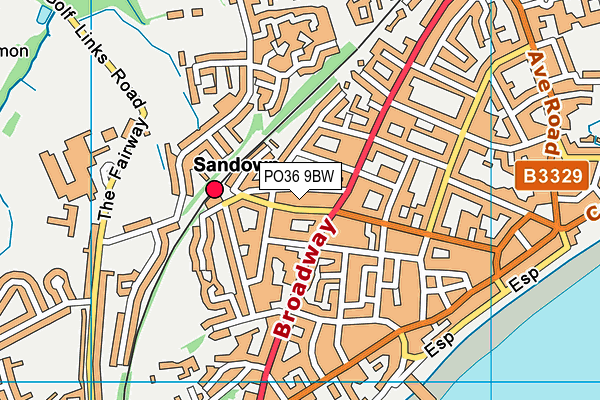 PO36 9BW map - OS VectorMap District (Ordnance Survey) PO36 9BW map - OS VectorMap District (Ordnance Survey)