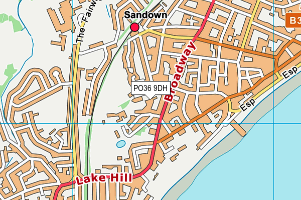 PO36 9DH map - OS VectorMap District (Ordnance Survey) PO36 9DH map - OS VectorMap District (Ordnance Survey)