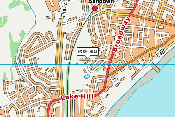 PO36 9DJ map - OS VectorMap District (Ordnance Survey) PO36 9DJ map - OS VectorMap District (Ordnance Survey)