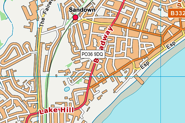 PO36 9DQ map - OS VectorMap District (Ordnance Survey) PO36 9DQ map - OS VectorMap District (Ordnance Survey)
