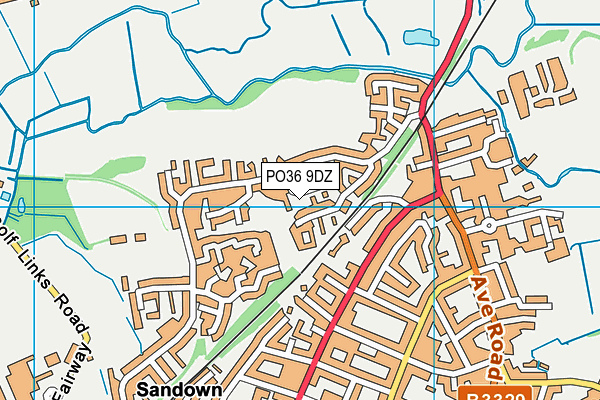 PO36 9DZ map - OS VectorMap District (Ordnance Survey) PO36 9DZ map - OS VectorMap District (Ordnance Survey)