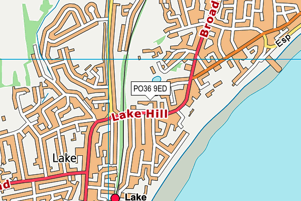 PO36 9ED map - OS VectorMap District (Ordnance Survey) PO36 9ED map - OS VectorMap District (Ordnance Survey)