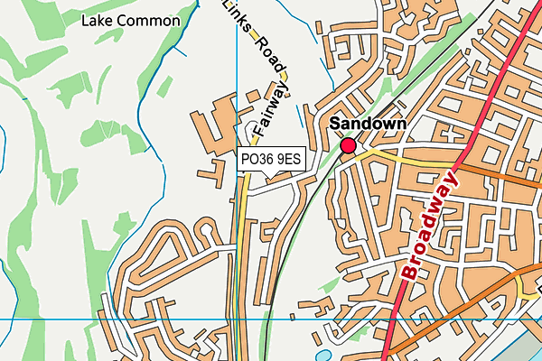 PO36 9ES map - OS VectorMap District (Ordnance Survey)