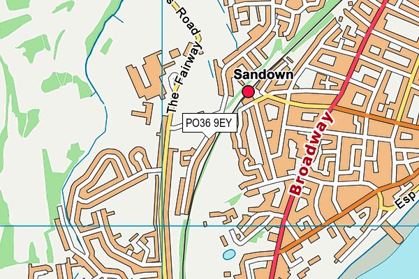 PO36 9EY map - OS VectorMap District (Ordnance Survey) PO36 9EY map - OS VectorMap District (Ordnance Survey)