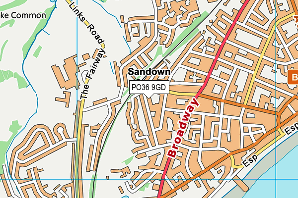 PO36 9GD map - OS VectorMap District (Ordnance Survey) PO36 9GD map - OS VectorMap District (Ordnance Survey)