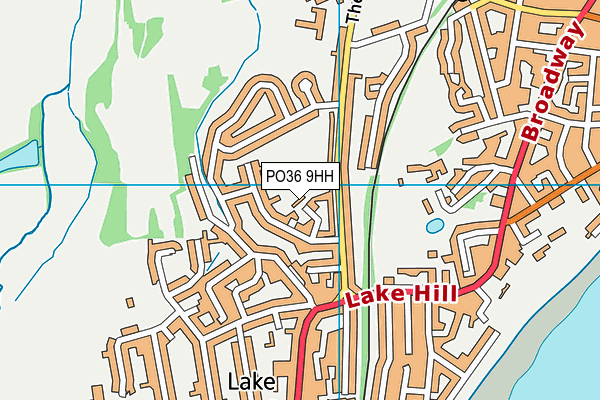 PO36 9HH map - OS VectorMap District (Ordnance Survey)