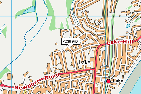PO36 9HX map - OS VectorMap District (Ordnance Survey)